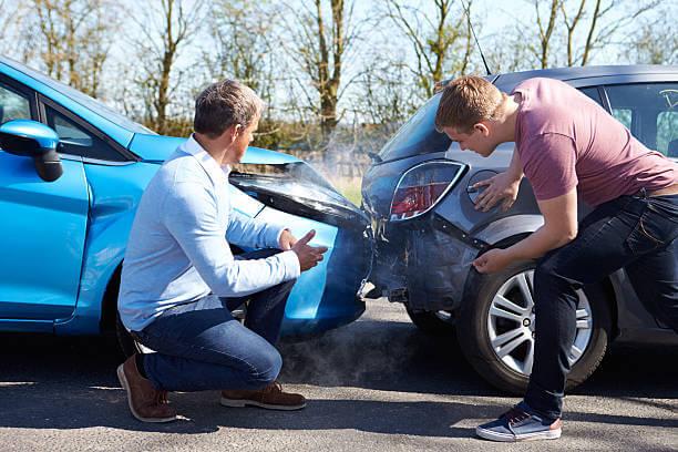 two people talking about an accident